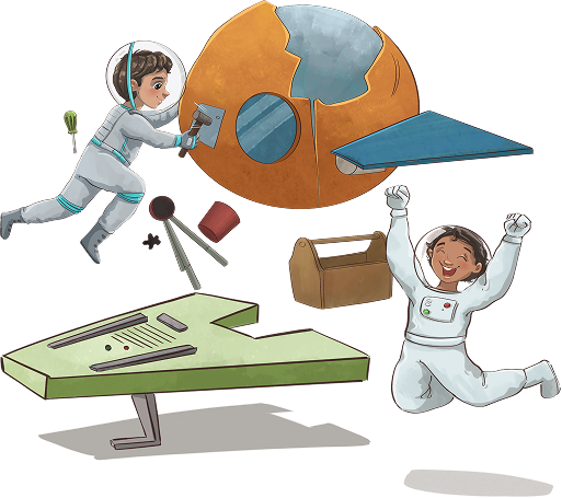 CJ and friends rebuilding together in space